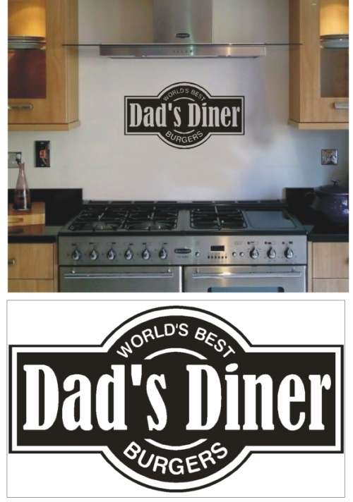 Vinyl Decals Wall Art Stickers - Dad's Diner