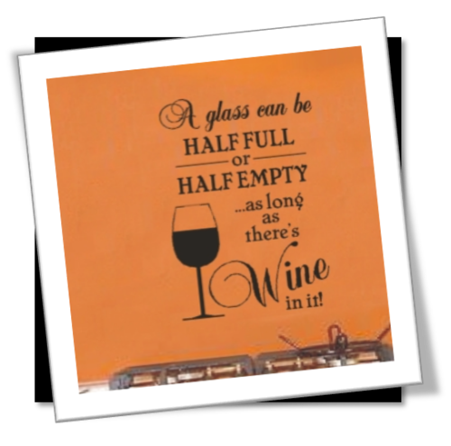 Vinyl Decals Wall Art Stickers - Glass of Wine