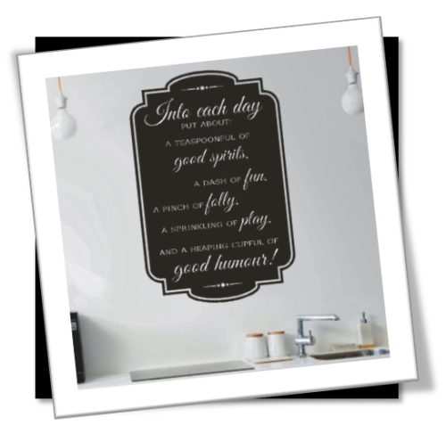 Vinyl Decals Wall Art Stickers - Into Each Day