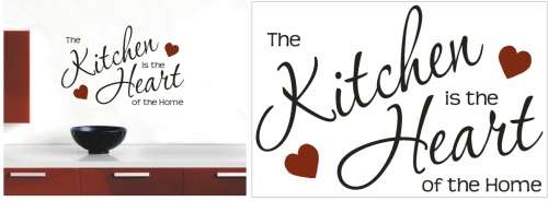 Vinyl Decals Wall Art Stickers - Kitchen Heart of the Home