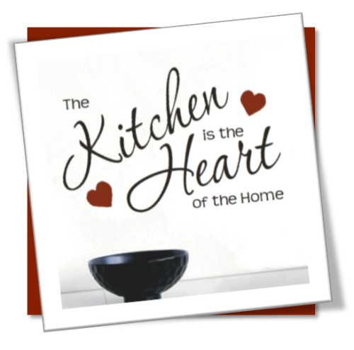 Vinyl Decals Wall Art Stickers - Kitchen Heart of the Home