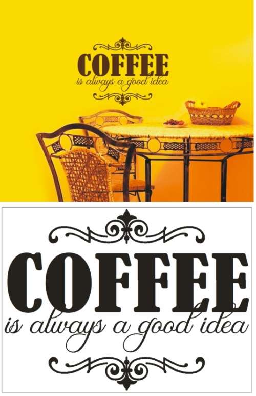 Vinyl Decals Wall Art Stickers - Coffee Idea