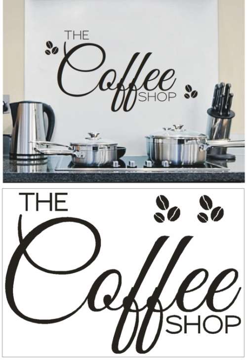Vinyl Decals Wall Art Stickers - Coffee Shop