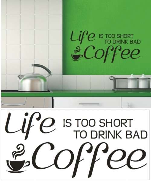 Vinyl Decals Wall Art Stickers - Bad Coffee