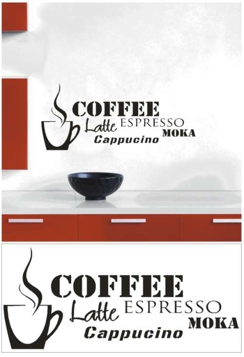 Vinyl Decals Wall Art Stickers - Abstract Coffee