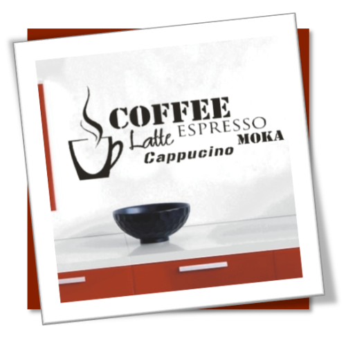 Vinyl Decals Wall Art Stickers - Abstract Coffee