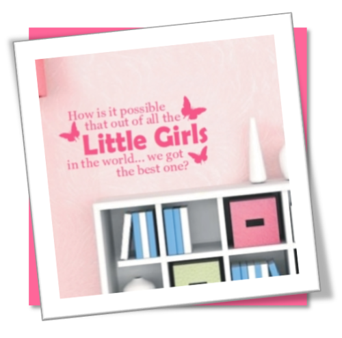 Vinyl Decals Wall Art Stickers - Best Little Girl