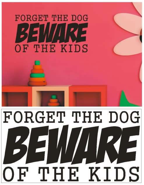 Vinyl Decals Wall Art Stickers - Beware of the Kids
