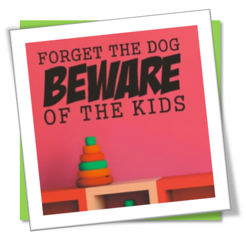 Vinyl Decals Wall Art Stickers - Beware of the Kids