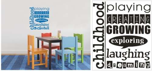 Vinyl Decals Wall Art Stickers - Childhood