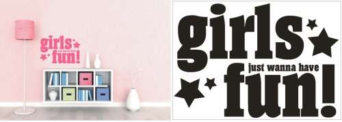 Vinyl Decals Wall Art Stickers - Girls Fun
