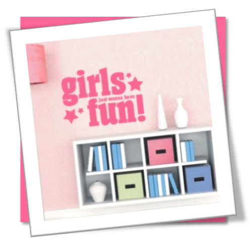 Vinyl Decals Wall Art Stickers - Girls Fun