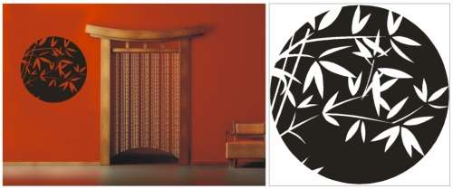 Vinyl Decals Wall Art Stickers - Palm Circle