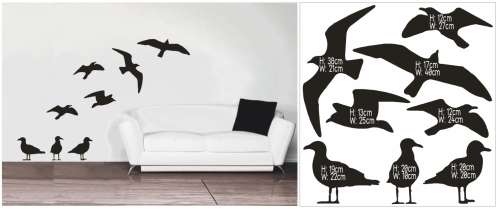 Vinyl Decals Wall Art Stickers - Seagull Set