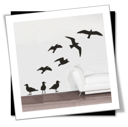 Vinyl Decals Wall Art Stickers - Seagull Set