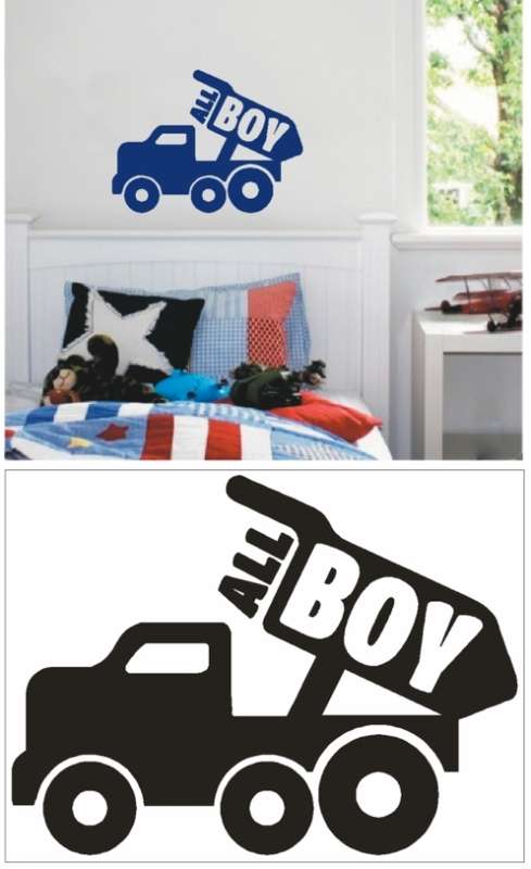Vinyl Decals Wall Art Stickers - All Boy Truck