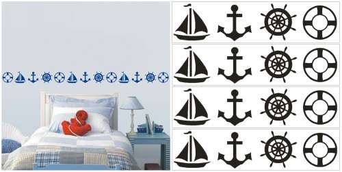 Vinyl Decals Wall Art Stickers - Border: Nautical