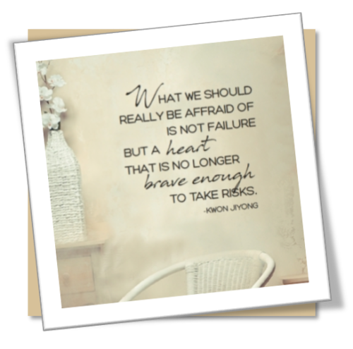 Vinyl Decals Wall Art Stickers - Heart Brave