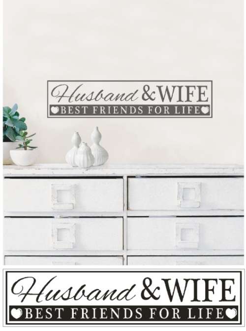 Vinyl Decals Wall Art Stickers - Husband & Wife