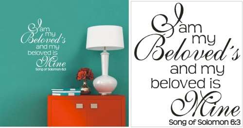 Vinyl Decals Wall Art Stickers - My Beloved