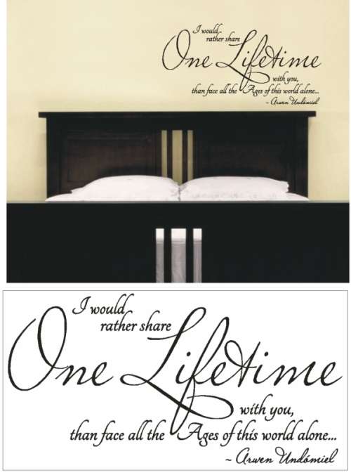Vinyl Decals Wall Art Stickers - One Lifetime