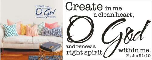 Vinyl Decals Wall Art Stickers - Clean Heart
