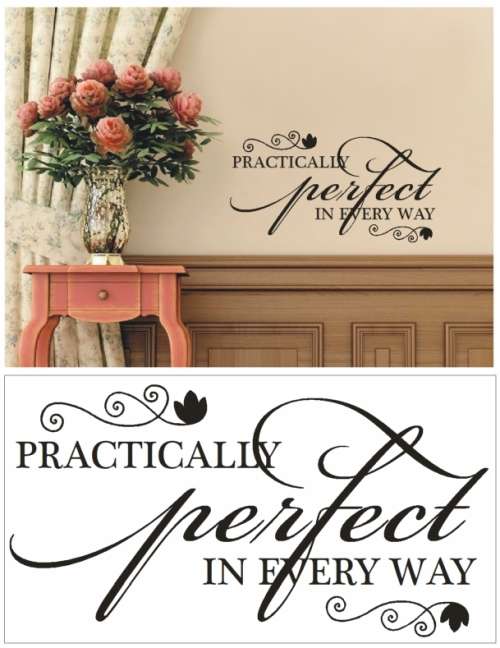 Vinyl Decals Wall Art Stickers - Practically Perfect