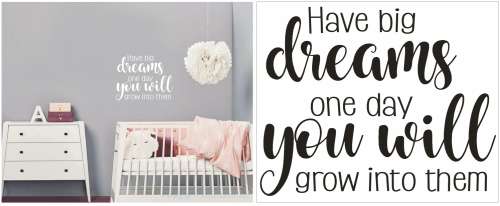 Vinyl Decals Wall Art Stickers - Dreams Grow