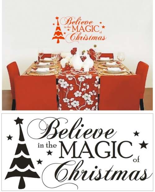 Vinyl Decals Wall Art Stickers - Christmas Magic
