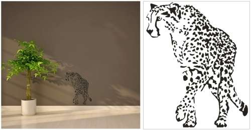 Vinyl Decals Wall Art Stickers - Abstract Cheetah B