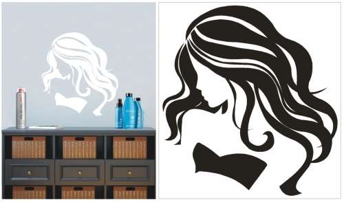 Vinyl Decals Wall Art Stickers - Curly Girly
