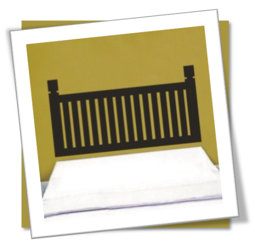 Vinyl Decals Wall Art Stickers - Headboard Basic THREE QUARTER