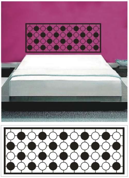 Vinyl Decals Wall Art Stickers - Headboard Circles DOUBLE
