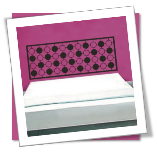Vinyl Decals Wall Art Stickers - Headboard Circles DOUBLE