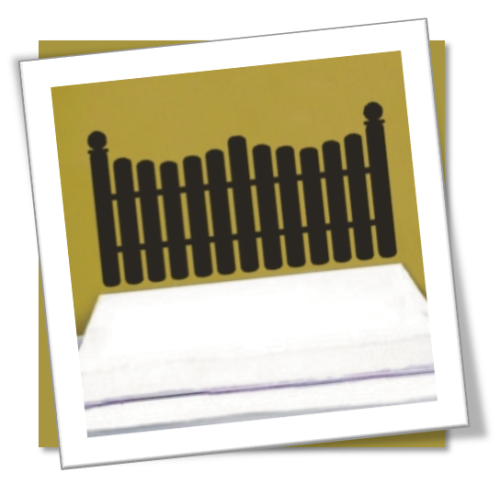 Vinyl Decals Wall Art Stickers - Headboard Picket Fence THREE QUARTER