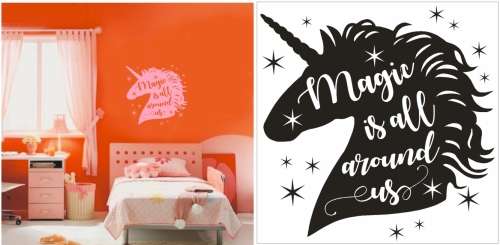 Vinyl Decals Wall Art Stickers - Unicorn Magic