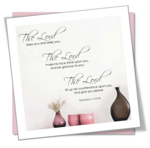 Vinyl Decals Wall Art Stickers - Bless Keep 1 (Numbers 6 v 24-26)