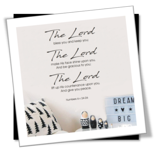 Vinyl Decals Wall Art Stickers - Bless Keep 2 (Numbers 6 v 24-26)