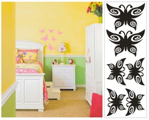 Vinyl Decals Wall Art Stickers - Butterflies: Tribal
