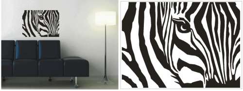 Vinyl Decals Wall Art Stickers - Abstract Zebra