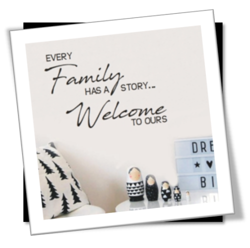 Vinyl Decals Wall Art Stickers - Family Story
