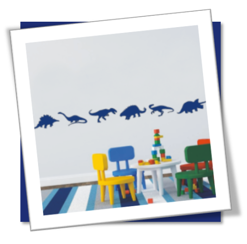 Vinyl Decals Wall Art Stickers - Border: Dinosaurs