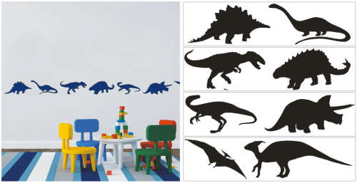 Vinyl Decals Wall Art Stickers - Border: Dinosaurs