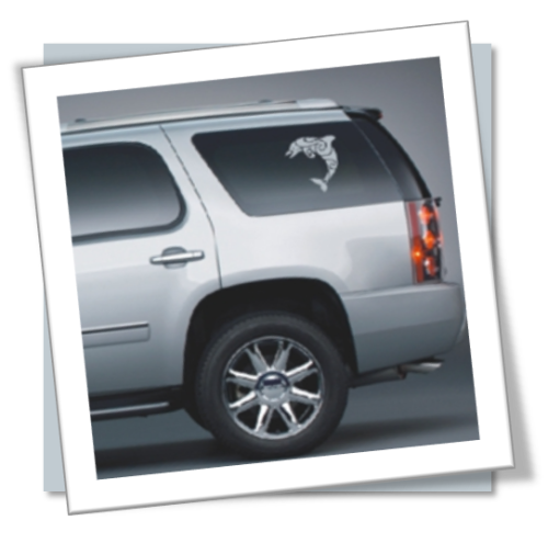 Vinyl Decals Wall & Vehicle Stickers - Tribal Dolphin Set