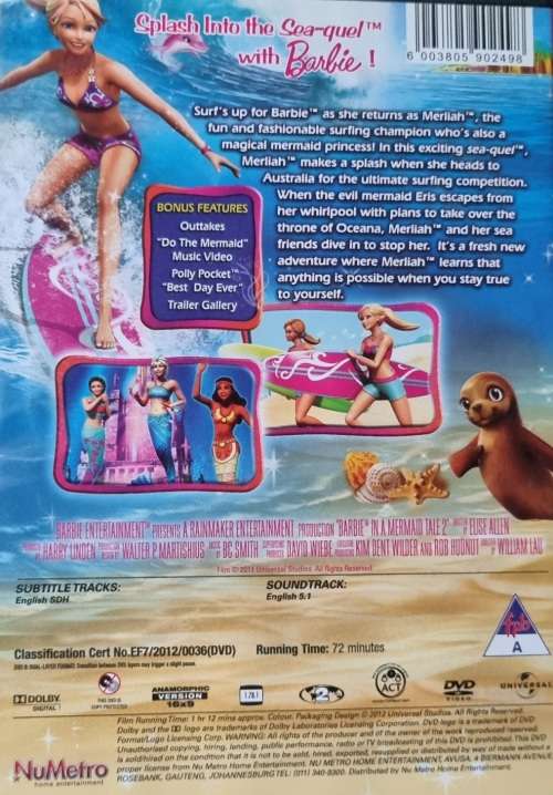 DVD: BARBIE in a Mermaid Tale 2