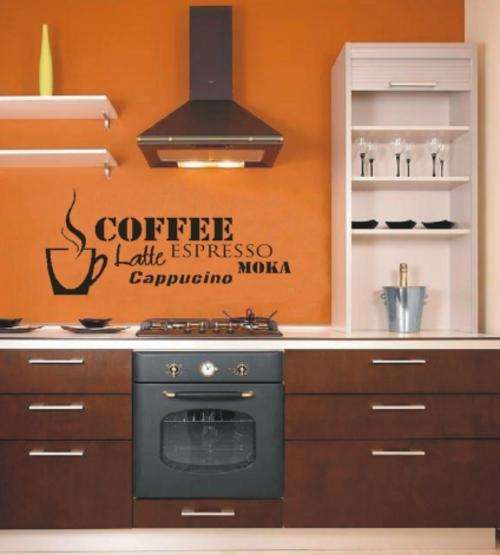 Vinyl Decals Wall Art Stickers - Abstract Coffee