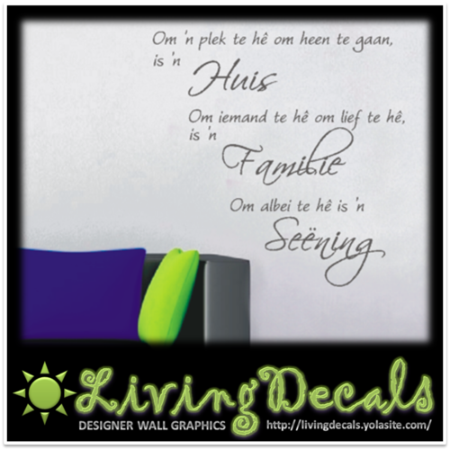 Vinyl Decals Wall Art Stickers - AFRIKAANS Seening