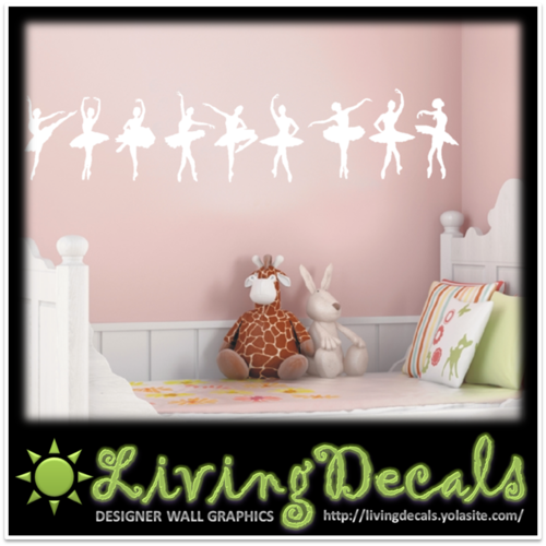 Vinyl Decals Wall Art Stickers - Ballerinas
