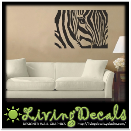 Vinyl Decals Wall Art Stickers - Abstract Zebra