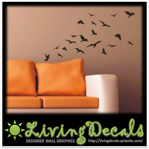 Vinyl Decals Wall Art Stickers - 20 Abstract Birds
